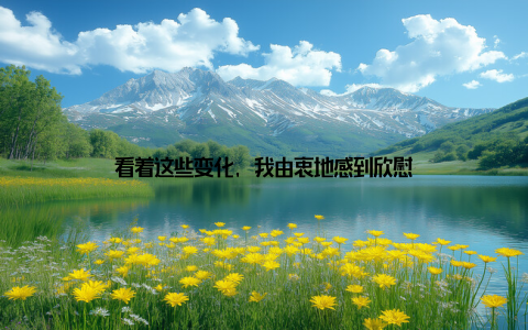 看着这些变化, 我由衷地感到欣慰