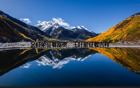 金枝象征着富贵, 玉叶象征着吉祥