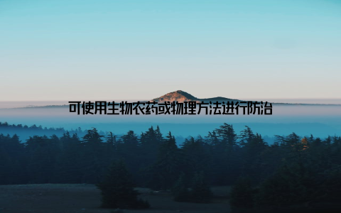 可使用生物农药或物理方法进行防治