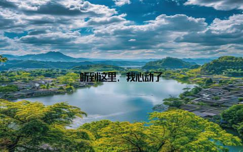 听到这里, 我心动了