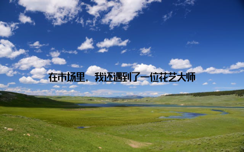 在市场里, 我还遇到了一位花艺大师