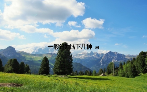 一般分为以下几种 a