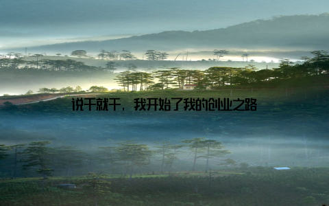 说干就干, 我开始了我的创业之路