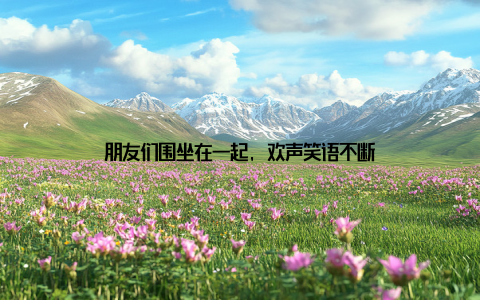 朋友们围坐在一起, 欢声笑语不断